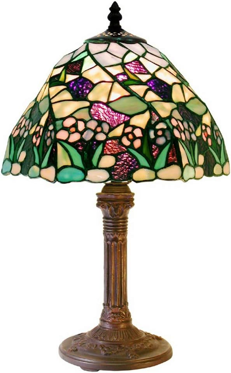 1953+MB46 Tiffany-Style Lake Table Lamp, Brown