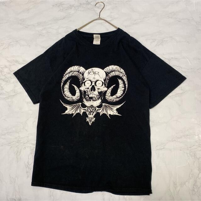 T-Shirt Satan Devil Skull Rock Band Old Clothes Gildan size XL