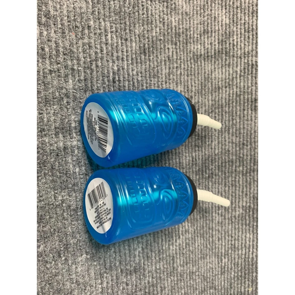 Lote de 2 vasos de plástico con tapa de pajita Blue Tiki Foto 2 de 3