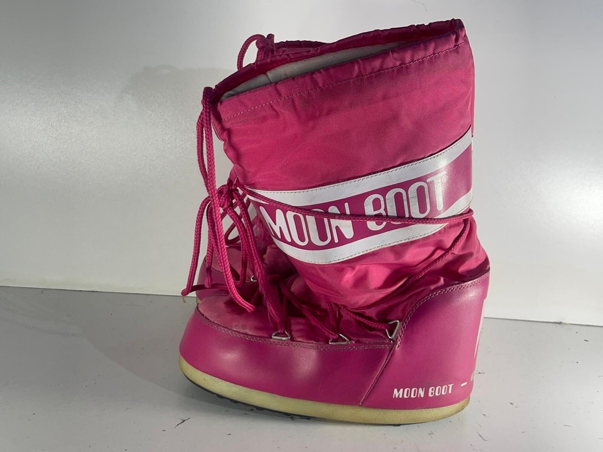 Tecnica Moon Boot Women's Size Used Pink Drawstring