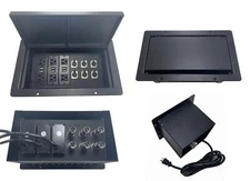 PROCRAFT JUMBO GAP LID FEED-THRU Stage Pocket/Floor Box w/ 3) AC 6) XLR Female