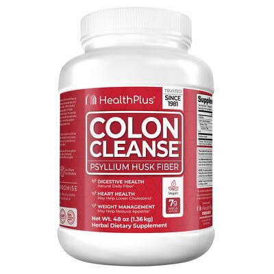 194 Servings Gentle Colon Cleanse Psyllium Husk Fiber Detox Weight Management
