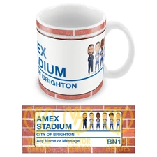 Brighton Amex Stadium Sign Vector Heroes Printed Mug Cup Unofficial 2023-24