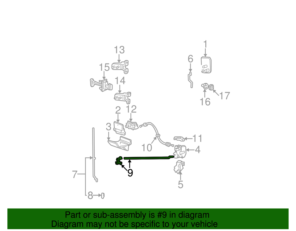 Genuine Ford Door Lock Rod Bracket F81Z2626449AA eBay