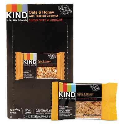 KIND Healthy Grains Bar Oats and Honey with Toasted Coconut 1.2 oz 12/Box 18080