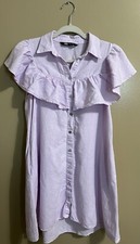 ZARA RUFFLED MINI DRESS Light lilac | 7898/501 XS