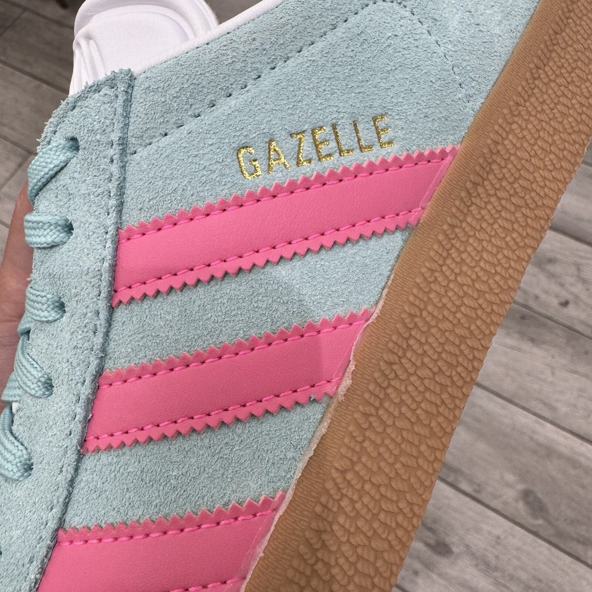 Adidas Originals Gazelle 'Flash Aqua Lucid Pink' JI1375 Adidas Originals Gazelle 'Flash Aqua Lucid Pink' JI1375