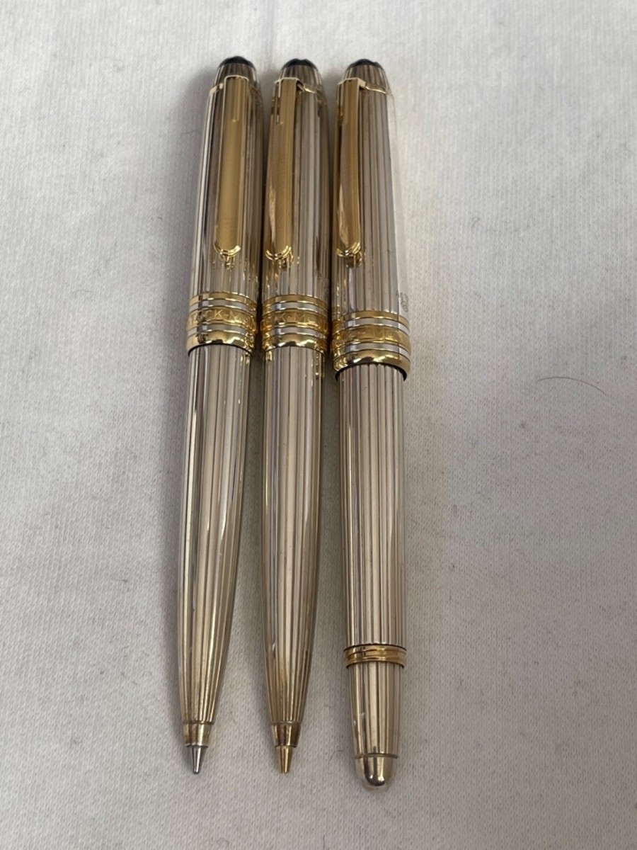 Montblanc Mozart Sterling Silver set, 114 FP, 116 BP, 117 MP-Exc