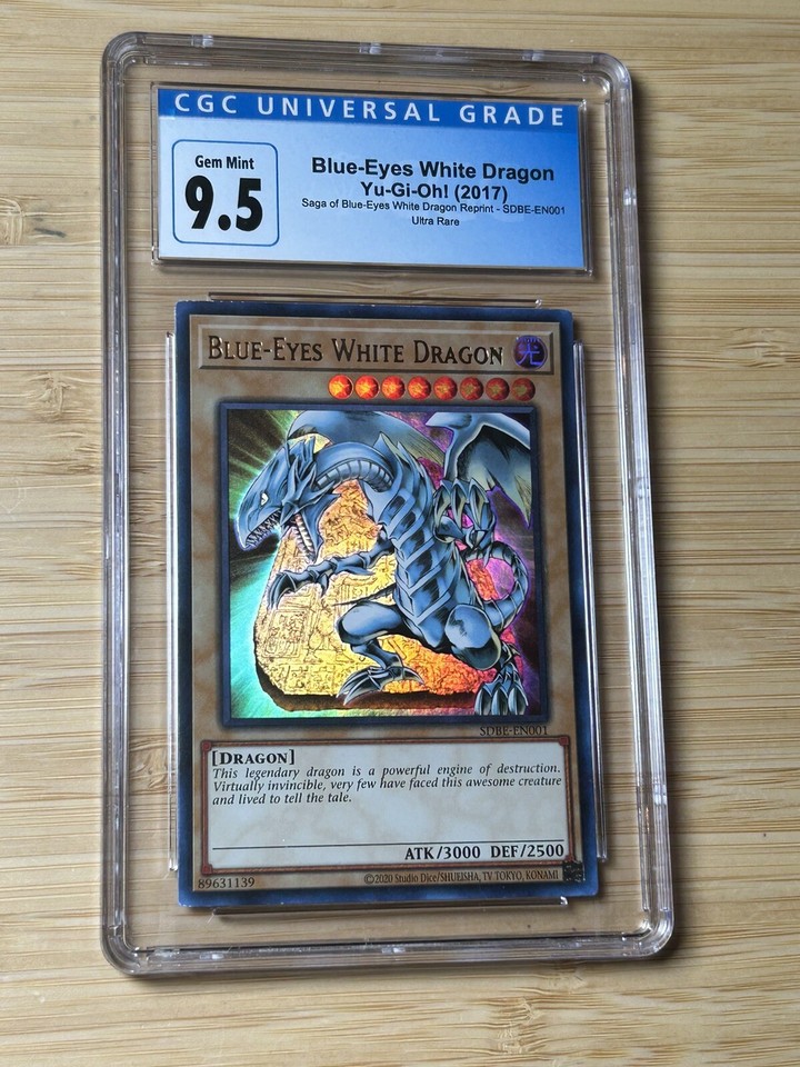 CGC 9.5 Blue Eyes White Dragon SDBEEN001 Yugioh eBay