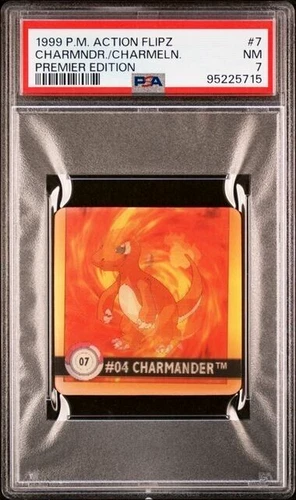 READ PSA 7 NM 1999 POKEMON ACTION FLIPZ PREMIER Edition 7 CHARMELEON CHARMANDER