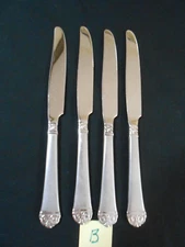 4 Oneida BIANCO FROST 18/10 Stainless DINNER KNIVES 9 1/2" LOT B ~ EUC