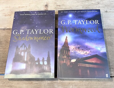 SIGNED X2 GP Taylor Wormwood And Shadowmancer Paperbacks 1st 1st With Doodle