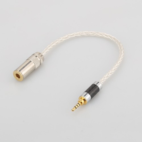 7N OCC Silver Plated Audio AUX Adapter Cable 2.5mm TRRS Balanced to 4.4mm Female - Picture 6 of 12