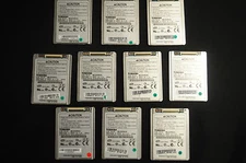 10X TOSHIBA MK2008GAL 20GB ZIF 1.8" IPOD MP3 Laptop Hard Drive   ZIF interface