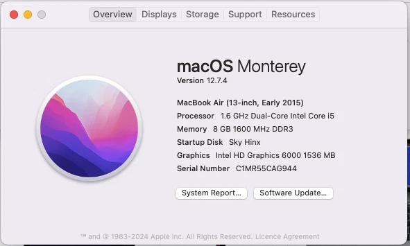 Apple MacBook Air A1466 13.3" Laptop - MMGF2LL/A (Early 2015), photo 2 of 5