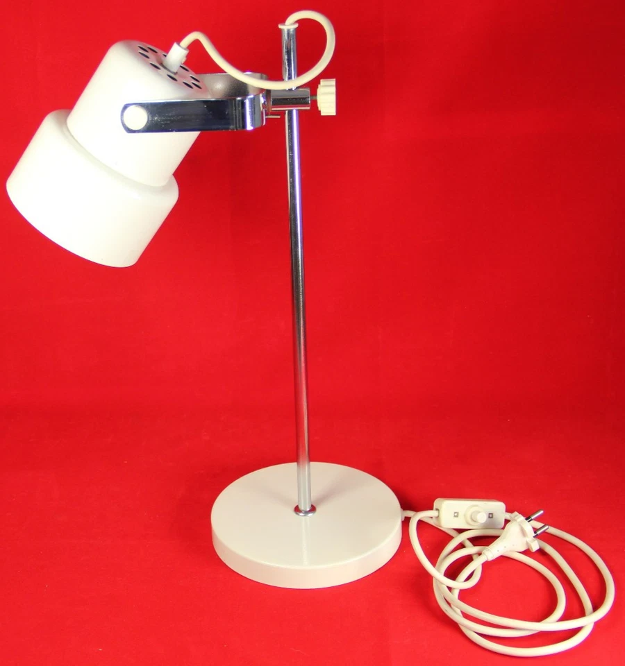 DDR Schreibtischlampe Lampe Leuchte Vintage 70er 80s Design Narva Chrom 4411 VEB - Bild 2 von 4