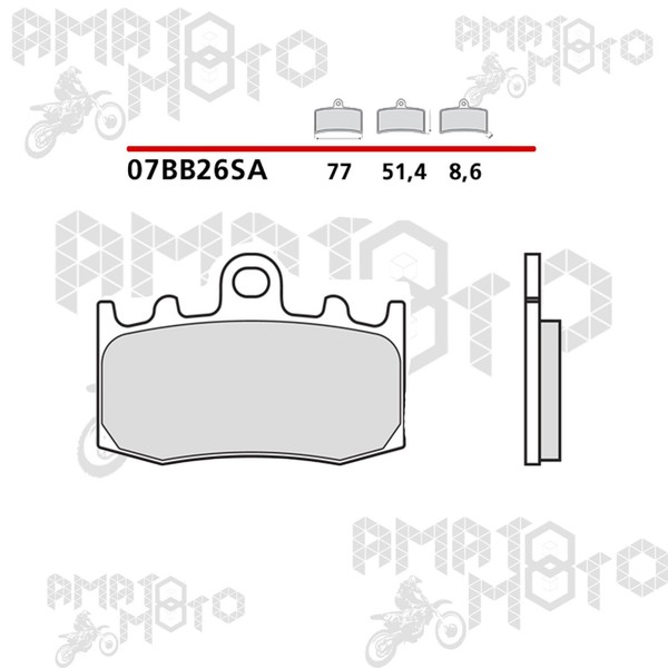 07BB26SA Brembo SinterbremsbelÄGe Vorn FÜR BMW R GS Triple Black 1200 2011-image
