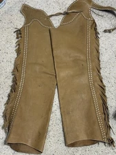 Vintage Fringe Leather Legging Chaps