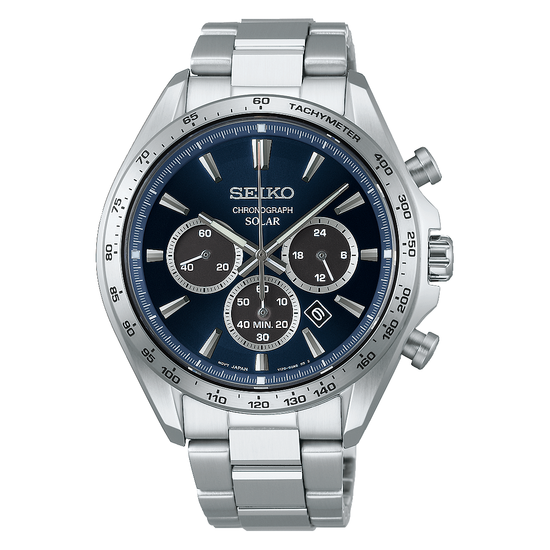 Seiko Selection SBPY183 Panda Blue Chrono Solar Analog Men Watch