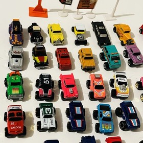 Micro Machines 38 Vehicle Lot Monster Trucks Transformers 4x4 Police Fire Galoob