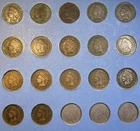 1889 - 1909 Indian Head Penny 1 Cent 17 Coin Lot G - VF Condition In Whitman Tri