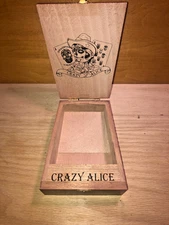 QTY AVAILABLE Drew Estate Crazy Alice 5x6.5x2.25 SOLID WOOD Cigar Box