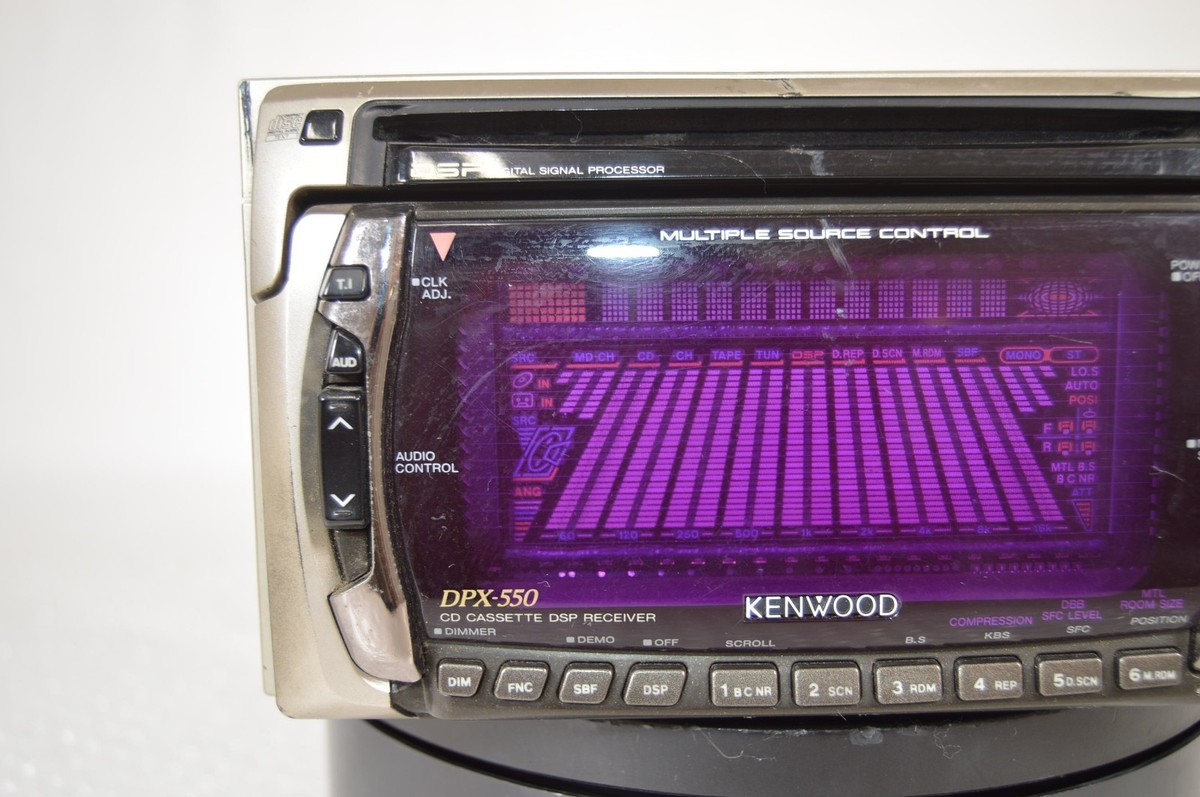 KENWOOD DPX-550 2DIN CD Cassette deck With DSP Equalizer Tested 