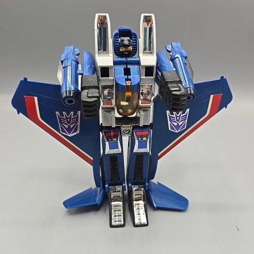 Vintage G1 Transformer 1984 Thundercracker Action Figure Decepticon F-15 Jet