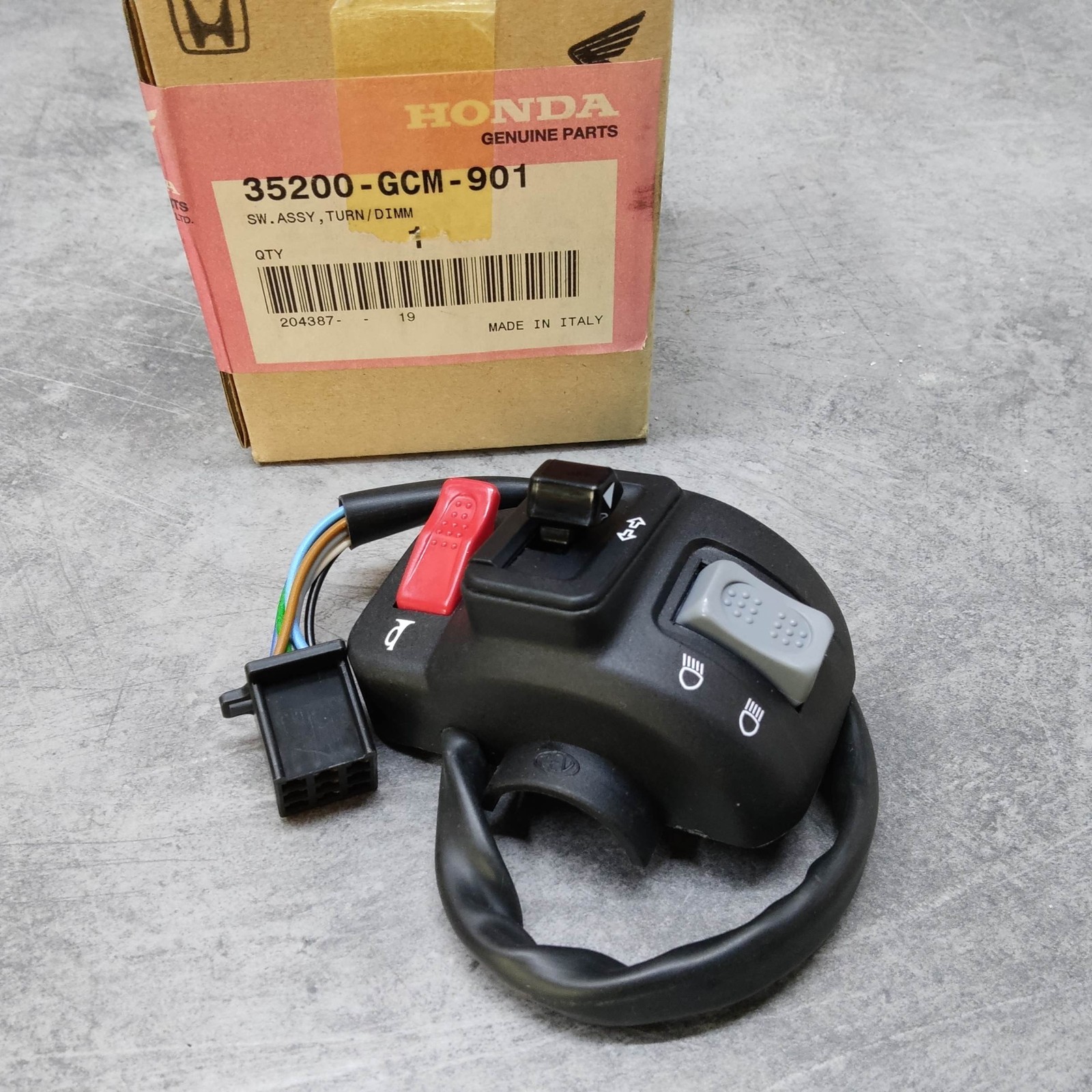 Commodo gauche HONDA SZX50 XBR 35200-GCM-901 finition premium haute résistance