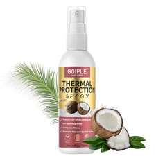 Heat Protectant Spray for Hair - Coconut- Thermal Protector Spray - Paraben & Dy