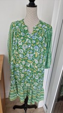 ROMAN - LADIES ABOVE-KNEE SUMMER HOLIDAY GREEN/BLUE DRESS SIZE 10