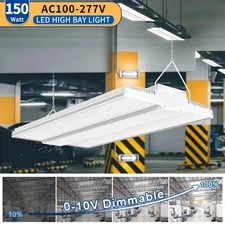 150W LED Linear High Bay Light Commercial Gym Work Shop Light Dimmable -22500LM