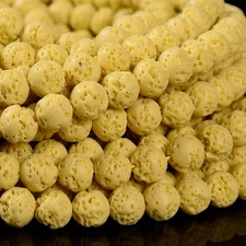 Honey Yellow Lava Gemstone Round 4MM 6MM 8MM 10MM Loose Beads (D638)