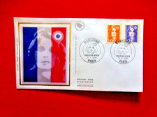 FDC sur soie 1er JOUR :  1990   MARIANNE du BICENTENAIRE  ( 1,00 et 5f )