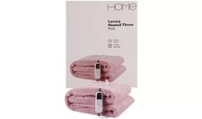 Electric Heated Throw Blanket Pink 130x160cm Home Luxury 6 Heat Settings -USED