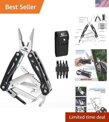 21-in-1 Stainless Steel Multitool with G10 Handle & Sheath - Perfect for Outd...