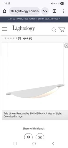 Sonneman 3121.03 Tela 40"W LED Suspension Linear Pendant Satin White - Picture 2 of 2