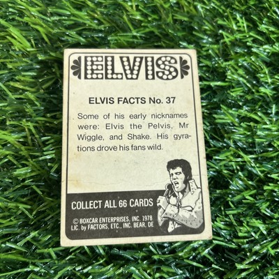 ビンテージPLAYER’S CARDS(1937年EVI ELIZA. Elvis Presley #37 1978 Boxcar Enterprises Vintage Trading Card