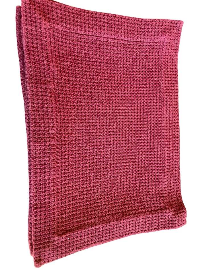 Placemats Set of 4 Wine Maroon Color 12x16” Cotton Knit - Image 3 of 4