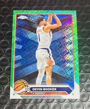 2024 Topps Chrome Basketball - Devin Booker #181 Topps Green Refractor Logo
