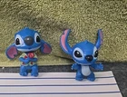 Disney Stitch Figures Lot of 2 Stitch with Roses Regular Stitch Figure
