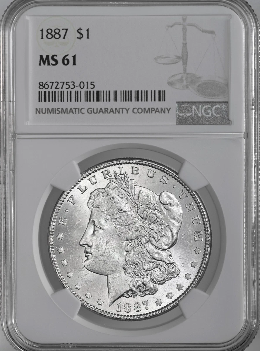 MS 61 Graded 1887 Year Morgan US Dollars (1878-1921) for sale | eBay