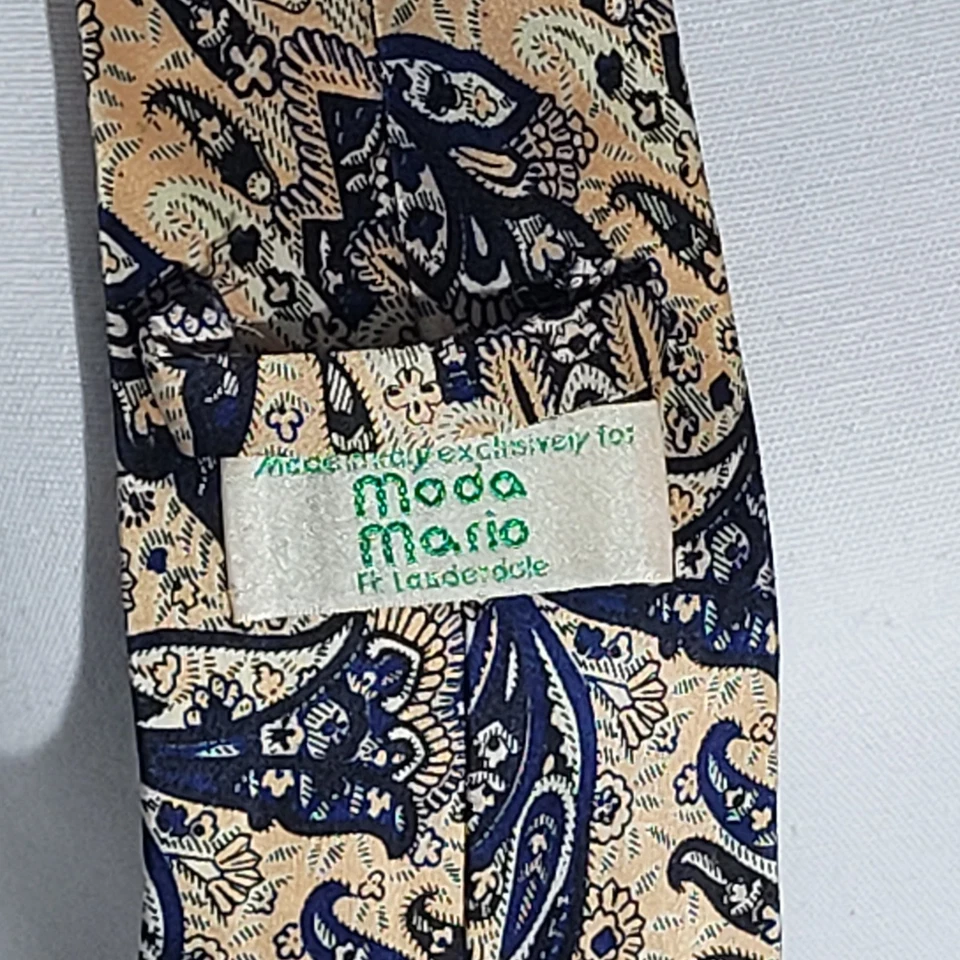 Corbata de cuello MODA MARIO hecha en ITALIA 100% seda ~ cachemira  Foto 3 de 3