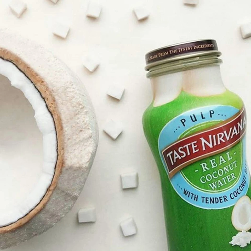 品味涅槃真椰子水含天然纸浆钻头 12 包 9.5 液量盎司 — 第 4/4 张图片