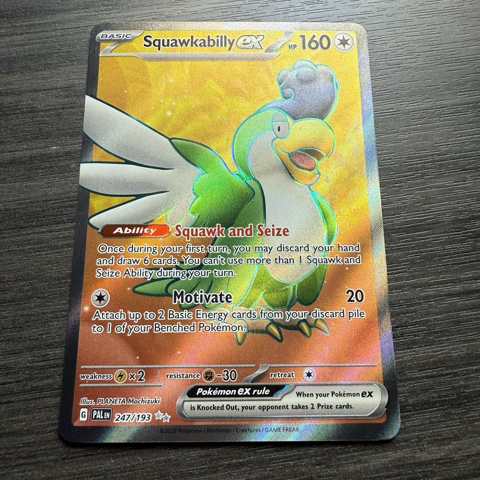 Squawkabilly ex - 247/193 SV02: Paldea Evolved Pokémon TCG NM