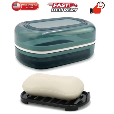 #ad Travel Soap Container Bar Soap Holder Portable Soap Case Soap Dish with Li... $9.99