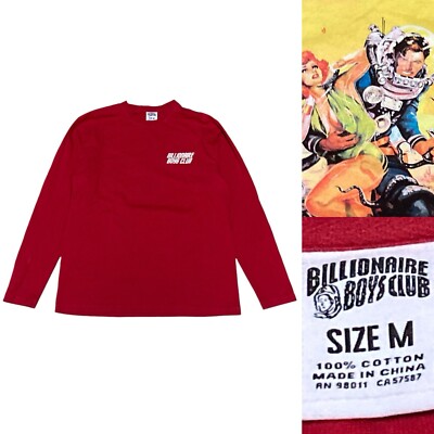 Billionaire Boys Club - The Cosmic Wealth L/S Knit Tee Men s size Medium in Red