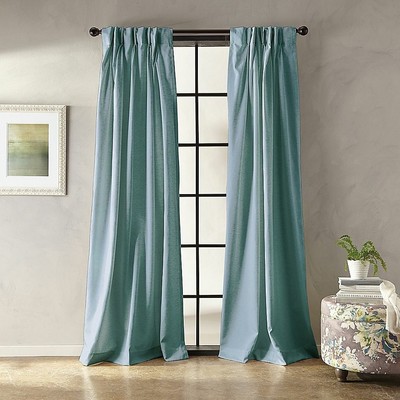 Peri Home Herringbone 84-Inch Grommet Top Window Curtain Panel in Blue Peri Home Herringbone 84-Inch Grommet Top Window Curtain Panel in Blue