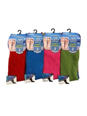 Nicht elastische leuchtende farbige Diabetiker-Bürosocken für Herren Ferse & Zehen UK 6 11