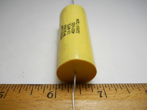 1.5 mfd 400 VDC Poly Fill Wrap Capacitor (NOS, New Old Stock)(QTY 5 ea)D75 - Picture 2 of 3